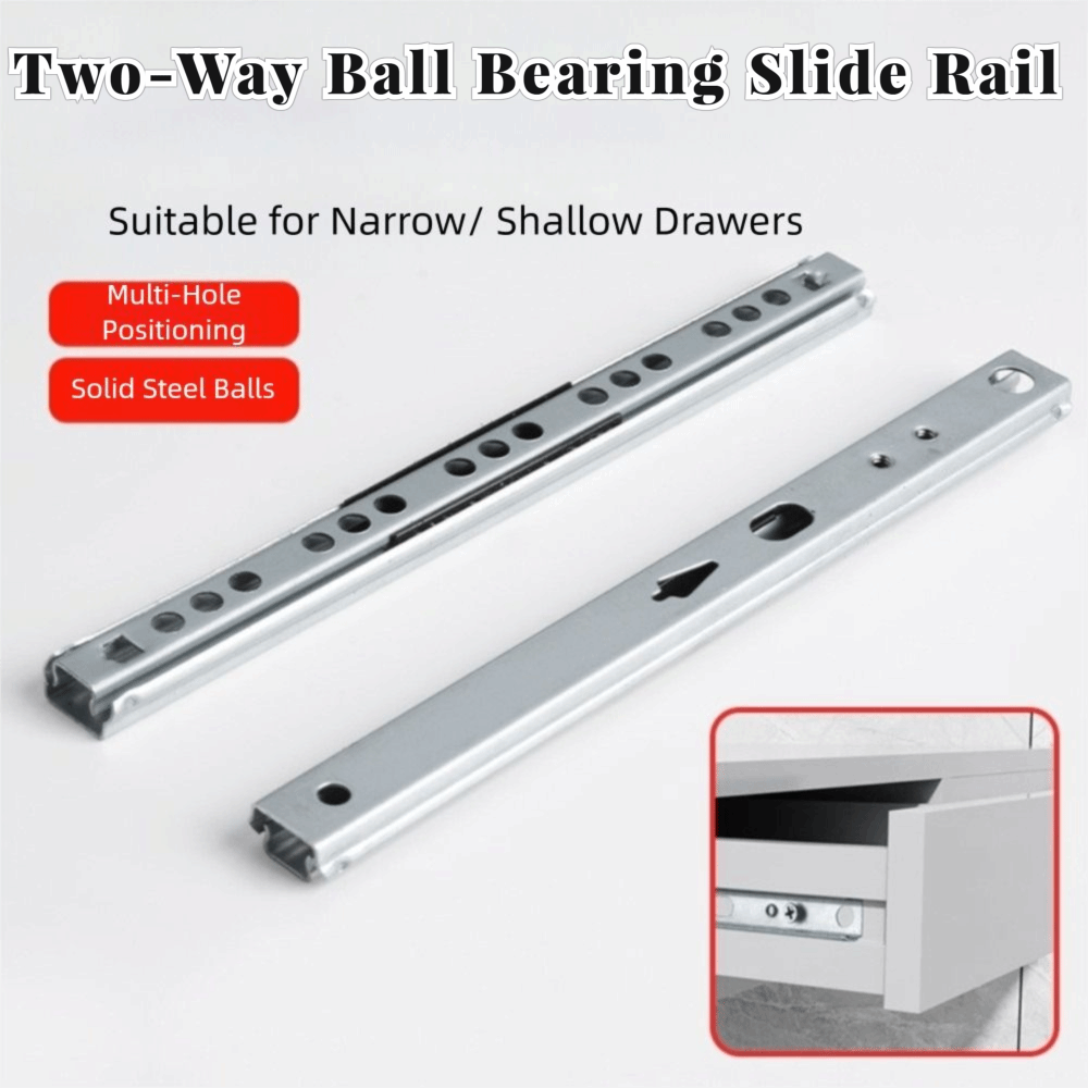 Drawer Slide Pair - 2 glissières de tiroir à roulement