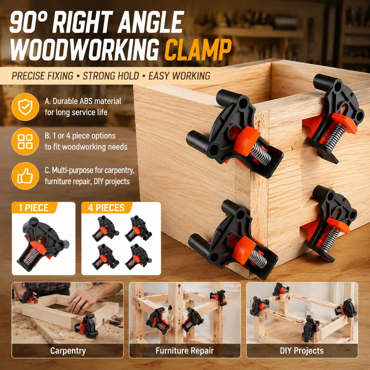 Furniture And Hardware - Kit de pinces d'angle à 90