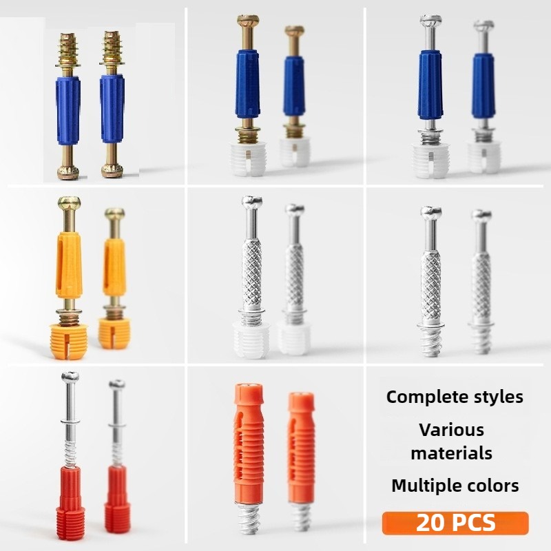 Furniture Hardware Fasteners - 20 pièces Connecteurs de meubles trois-en-un,