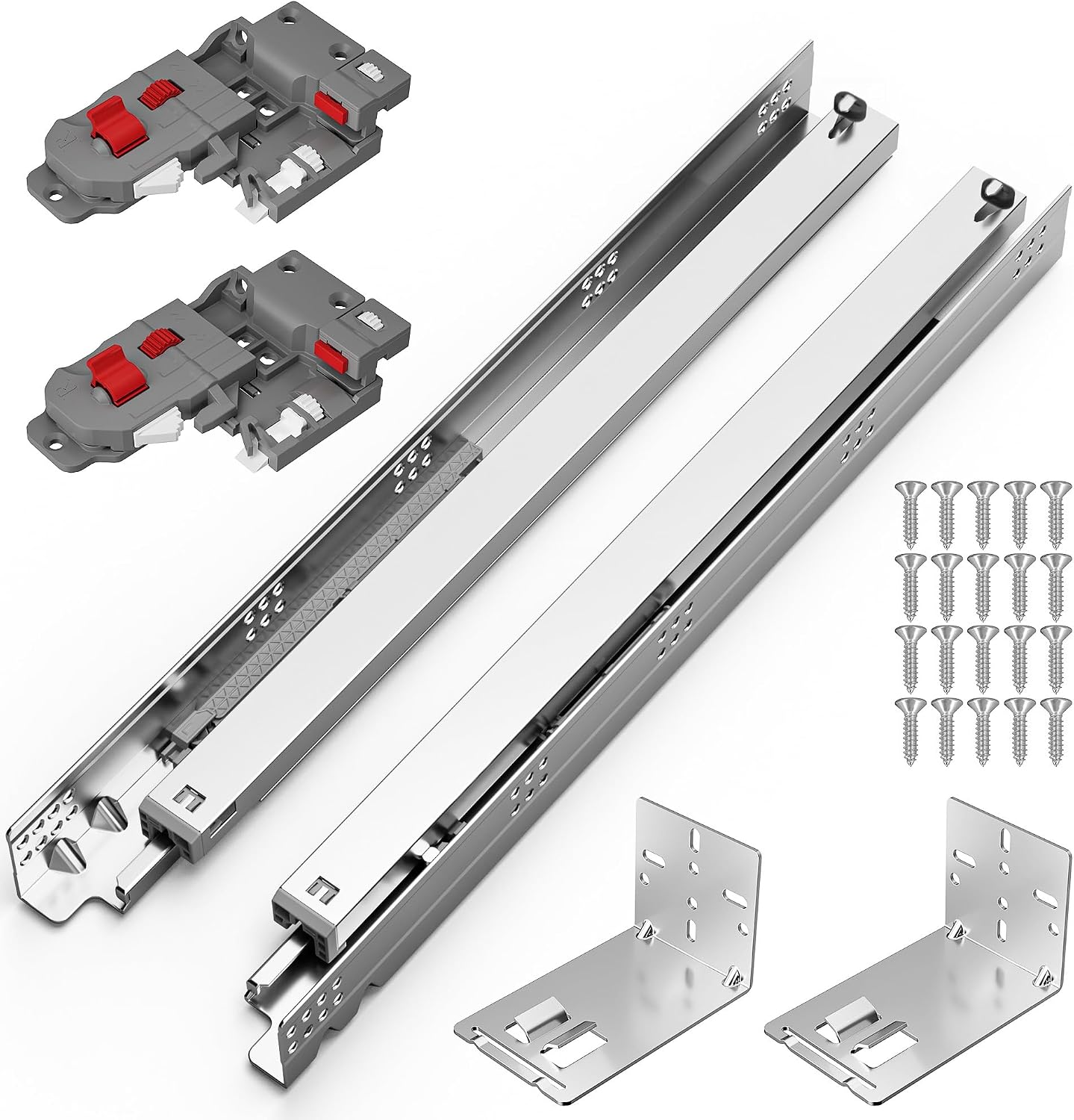 Drawer Slide Pair - Glissières de tiroir à fermeture douce