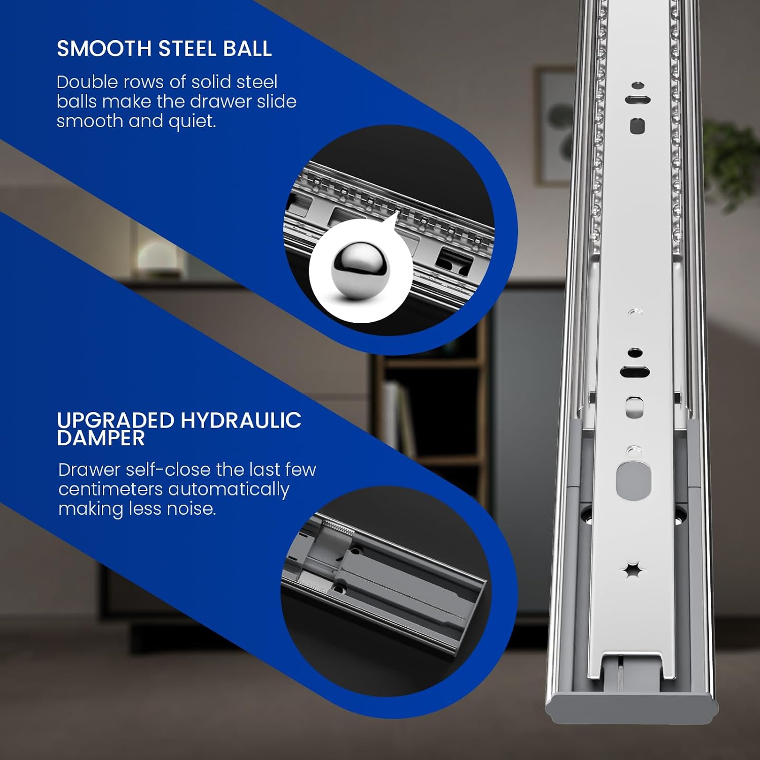 Glissières de tiroir à fermetu - Drawer Slide Pair avis et prix