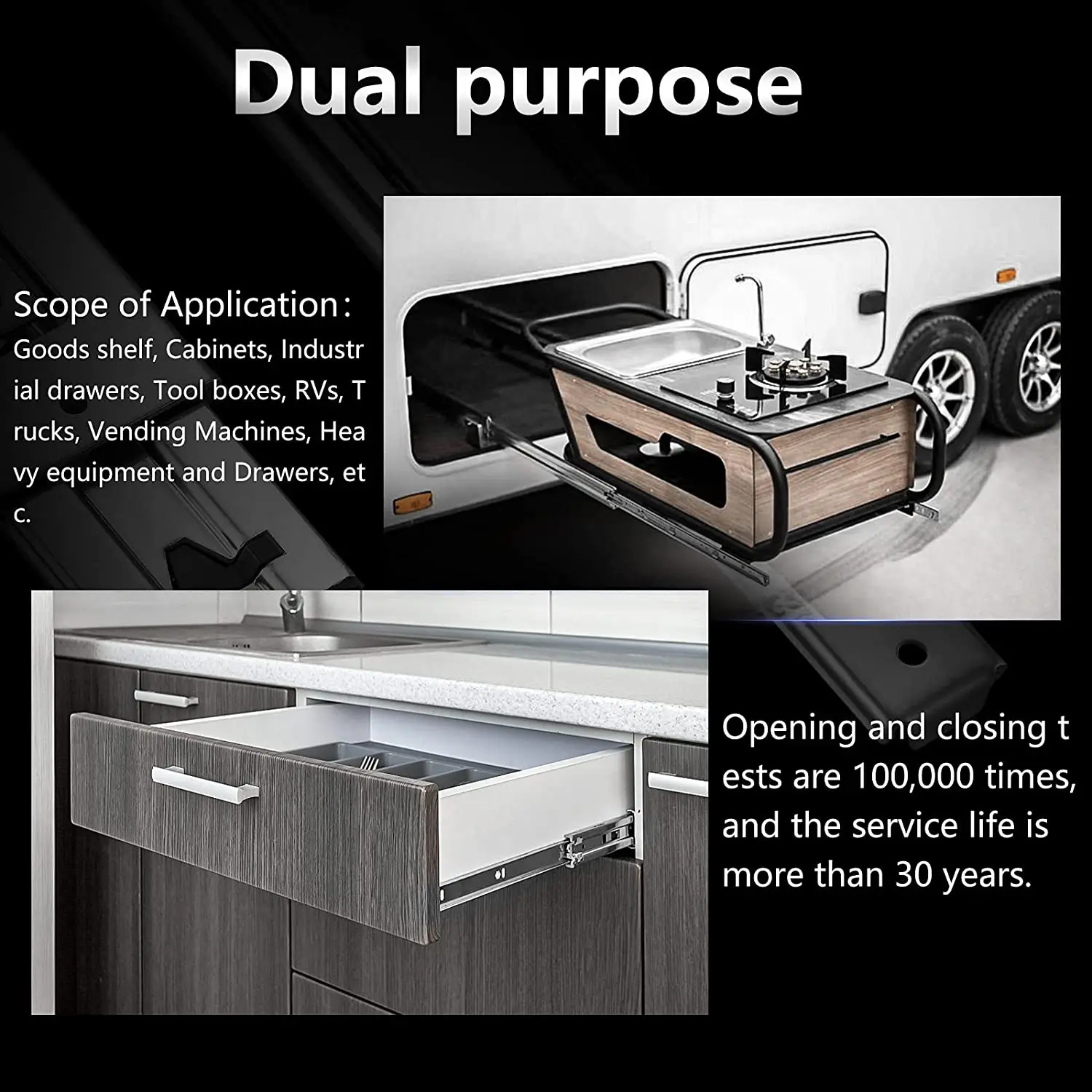 Glissières de tiroir robustes  - Drawer Slide Pair avis et prix